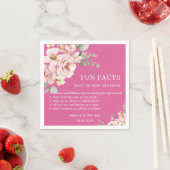 Moderne rosa Bläserspass-Fakten Hochzeiten Serviette (Beispiel)