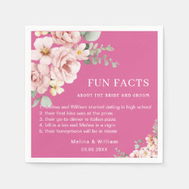 Moderne rosa Bläserspass-Fakten Hochzeiten Serviette