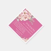 Moderne rosa Bläserspass-Fakten Hochzeiten Serviette (Ecke)