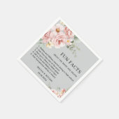 Moderne rosa Bläserspass-Fakten Hochzeiten Serviette (Ecke)