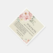 Moderne rosa Bläserspass-Fakten Hochzeiten Serviette (Ecke)