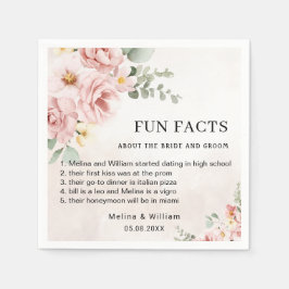 Moderne rosa Bläserspass-Fakten Hochzeiten Serviette