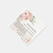 Moderne rosa Bläserspass-Fakten Hochzeiten Serviette (Ecke)