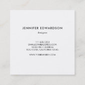 Moderne rosa blaue Aquarelltöne Spritzer Splint Quadratische Visitenkarte (Rückseite)