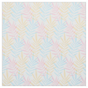 Moderne rosa blaue gelbe Wasserfarbenpalme Stoff