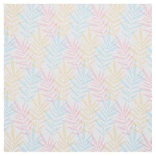 Moderne rosa blaue gelbe Wasserfarbenpalme Stoff (Muster)