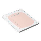 Moderne rosa blaue Polka Dot für Organisation Notizblock (angewinkelt)