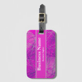 Moderne rosa, blaue und graue Geometrie Abstrakt Gepäckanhänger (Vorderseite Vertikal)