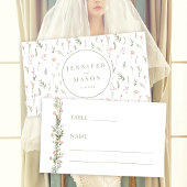 Moderne rosa blaue winzige Blume Hochzeit Platzkar Platzkarte