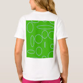 Moderne rosa Blöcke auf goldgrün T-Shirt (Rückseite)