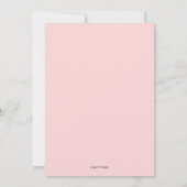 Moderne rosa Blossom Kinderdusche Einladung (Rückseite)