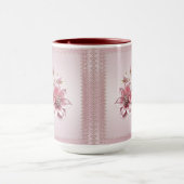 Moderne rosa Blume Blumenkohle Tasse (Zentrum)