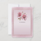 Moderne rosa Blume Danke Karte (Rückseite)