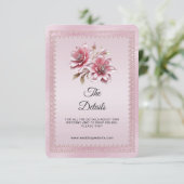 Moderne rosa Blume - Detailkarte Begleitkarte (Stehend Vorderseite)