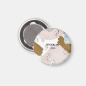 Moderne rosa Blume Magnet (Vorderseite/Rückseite)