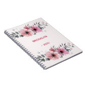 Moderne rosa Blume Notizblock (Rechte Seite)