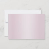 Moderne rosa Blume RSVP-Karte RSVP Karte (Rückseite)