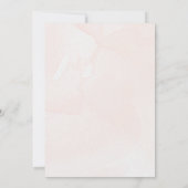 Moderne rosa Blume zum Hochzeitsfeiern Einladung (Rückseite)