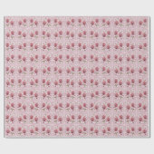 Moderne rosa Blumen Geschenkpapier (Flach)