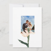 Moderne rosa Blumen-Kreis-RSVP-Karte Einladung (Rückseite)