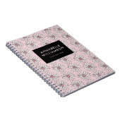 Moderne, rosa Blumen Notizblock (Rechte Seite)