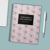 Moderne, rosa Blumen Notizblock