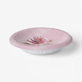 Moderne rosa Blumen Pappteller (Gewinkelt)