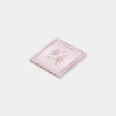 Moderne rosa Blumen Post-it-Notizen Post-it Klebezettel (angewinkelt)