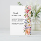 Moderne rosa Blumendetails muslimische Einladung (Stehend Vorderseite)