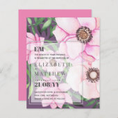 Moderne Rosa Blumenhochzeit - CUSTOM FARBEN (Vorne/Hinten)