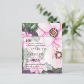 Moderne Rosa Blumenhochzeit - CUSTOM FARBEN (Stehend Vorderseite)