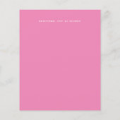 Moderne Rosa Blumenhochzeit - CUSTOM FARBEN (Rückseite)