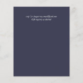 Moderne Rosa Blumenhochzeit - CUSTOM FARBEN (Rückseite)