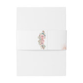 Moderne rosa Blumenhochzeit Einladungsbanderole (Rückseitenbeispiel)