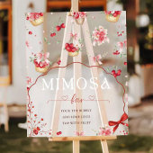 Moderne rosa Blumenkirsche Mimosa Bar Babydusche Acrylschild