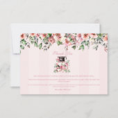 Moderne rosa Blumenstuhlparty Dankeskarte (Vorderseite)