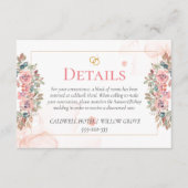 Moderne Rosa Blumenzettel Begleitkarte (Vorderseite)