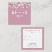 Moderne rosa Blütenblütenblüte Empfehlungskarte (Vorne/Hinten)