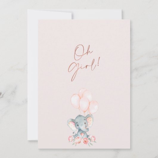 Moderne rosa Blütendusche Einladung (Rückseite)