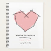 Moderne rosa Bobby Buttone Frisur Stilftige Termin Planer (Vorderseite)