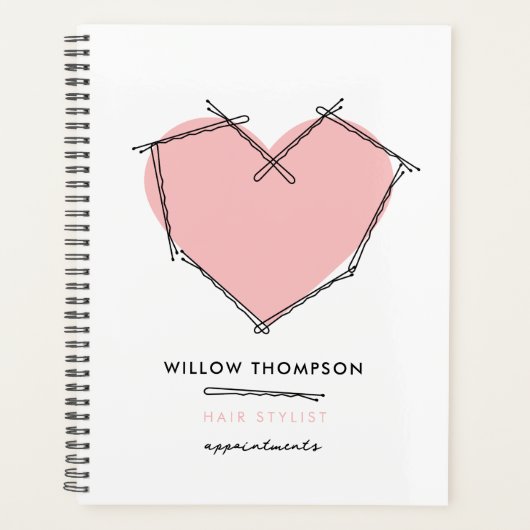 Moderne rosa Bobby Buttone Frisur Stilftige Termin Planer (Vorderseite)