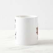 Moderne rosa Boho-Blumen-Initiale E Kaffeetasse (Mittel)