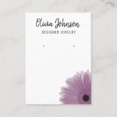 Moderne rosa Boho Blumenschmuck-Ohrring-Anzeige Visitenkarte (Vorderseite)