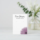 Moderne rosa Boho Blumenschmuck-Ohrring-Anzeige Visitenkarte (Stehend Vorderseite)