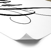 Moderne rosa Bow Coquette Graduation Cap Willkomme Poster (Ecke)