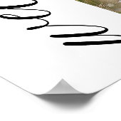 Moderne rosa Bow Coquette Graduation Cap Willkomme Poster (Ecke)