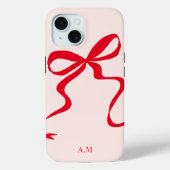 Moderne rosa Bow Illustration Iphone 15 Case-Mate iPhone Hülle (Rückseite)