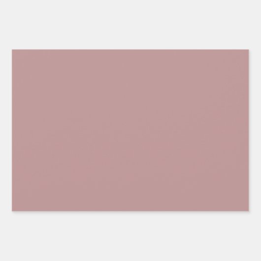 Moderne rosa braune, solide Farbe Geschenkpapier Set (Vorderseite 3)