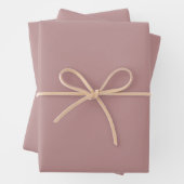 Moderne rosa braune, solide Farbe Geschenkpapier Set (Beispiel)