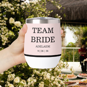 Moderne rosa Braut-Team-Blush